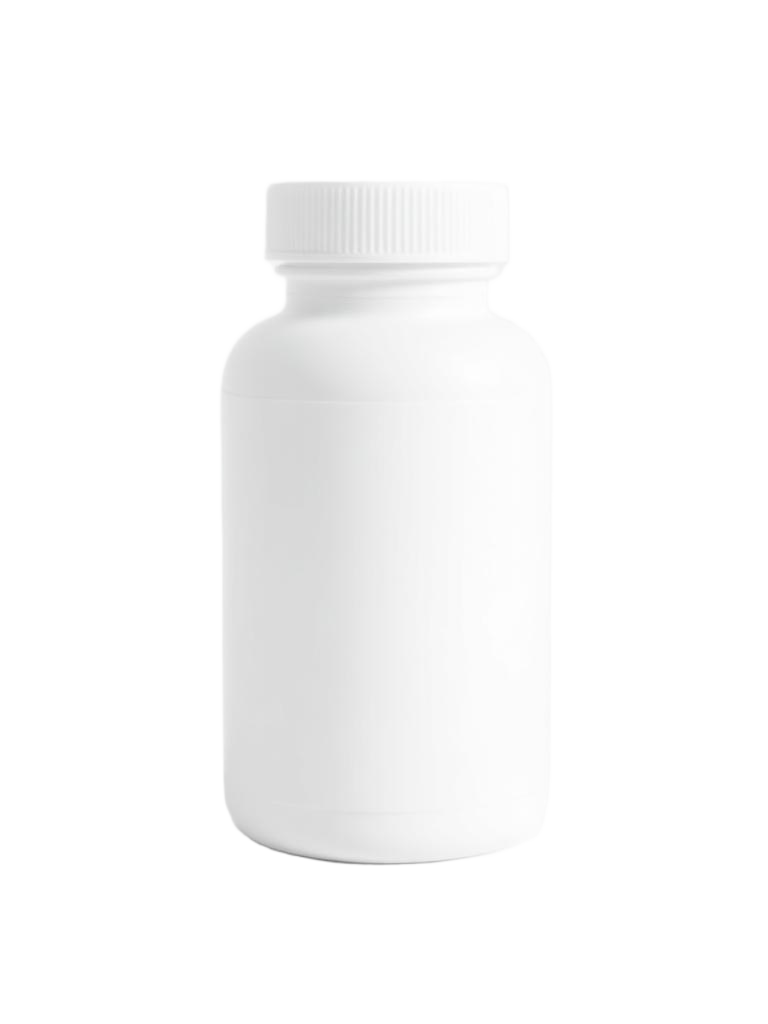 Plain unlabeled supplement bottle representing ordinary alternatives